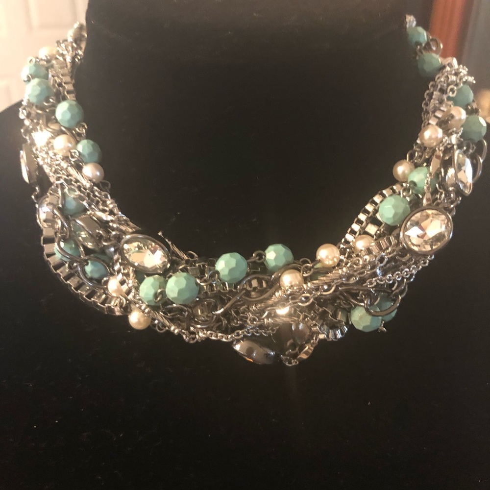Chloe and Isabel turquoise + chain Torsade
